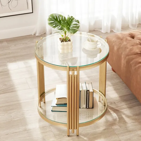Round_Side_Table_2_Tier_Luxury_Gold_End_Table_Clear_Tempered_Glass_Side_Tables_For_Living_Room_