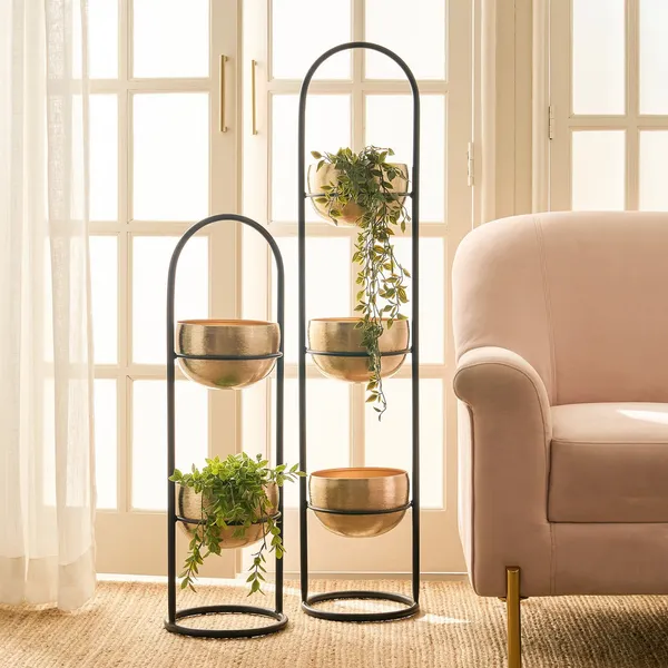 Black_&_Gold_Metal_Planter_Stand_For_Home_Decor