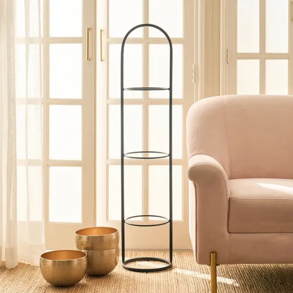Black_&_Gold_Metal_Planter_Stand_For_Home_Decor