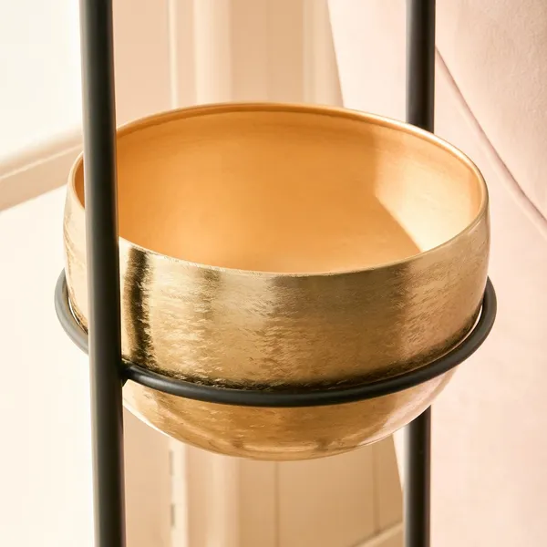 Black_&_Gold_Metal_Planter_Stand_For_Home_Decor