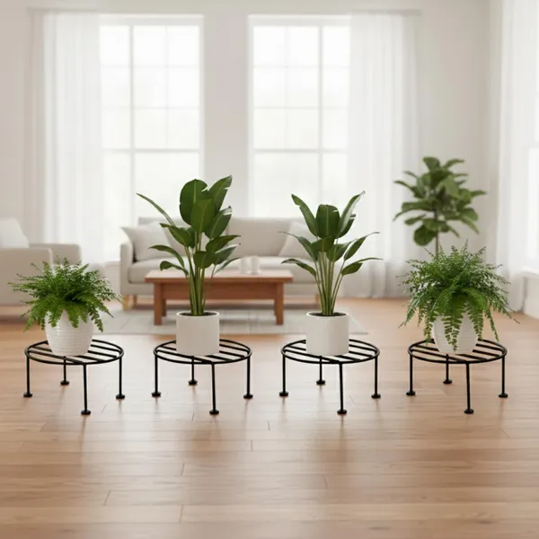 Nestroma_Set_of_4_Round_Planter_Stand_for_Home_&_Garden