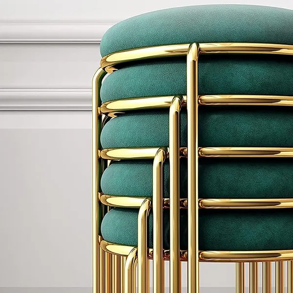 Nestroma_Vanity_Stools_Coffee/Tea/Milk_Shop_Bar_Stools_Bedroom_Velvet_Household_Round_Dining_Stool