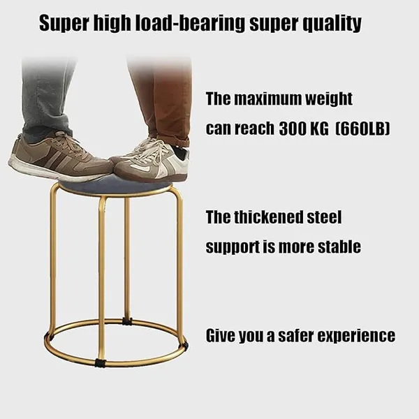 Nestroma_Vanity_Stools_Coffee/Tea/Milk_Shop_Bar_Stools_Bedroom_Velvet_Household_Round_Dining_Stool