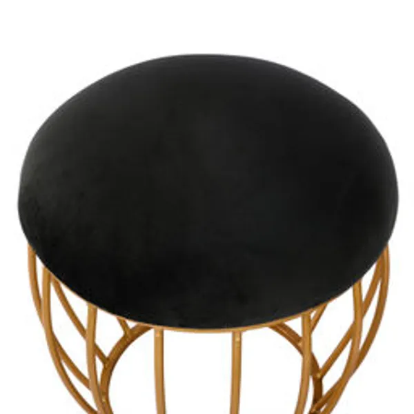 Nestroma_Luxury_Black_Metal_Ottoman_|_Compact_Multipurpose_Stool