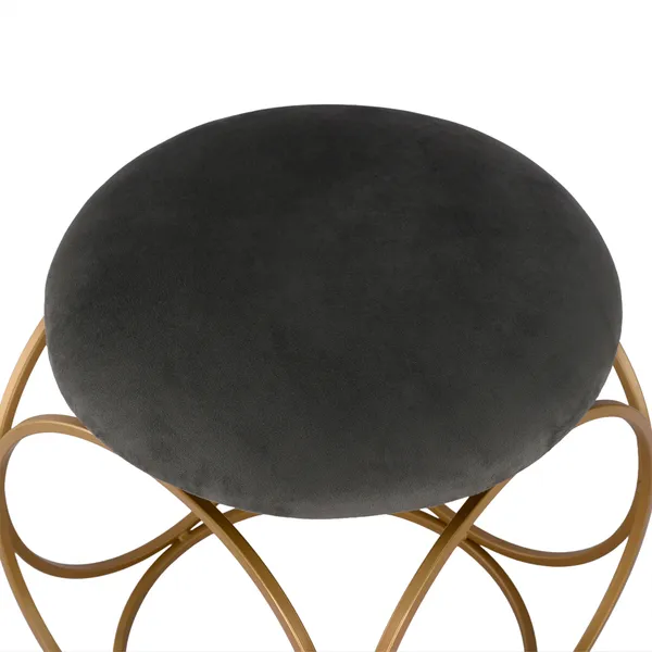 Grey_Velvet_Ring_Stool_with_Metallic_Base_|_Luxury_Accent_Stool_