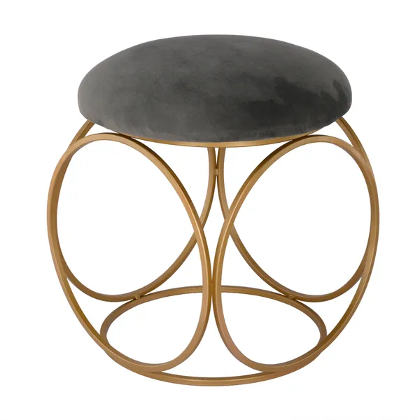 Grey_Velvet_Ring_Stool_with_Metallic_Base_|_Luxury_Accent_Stool_