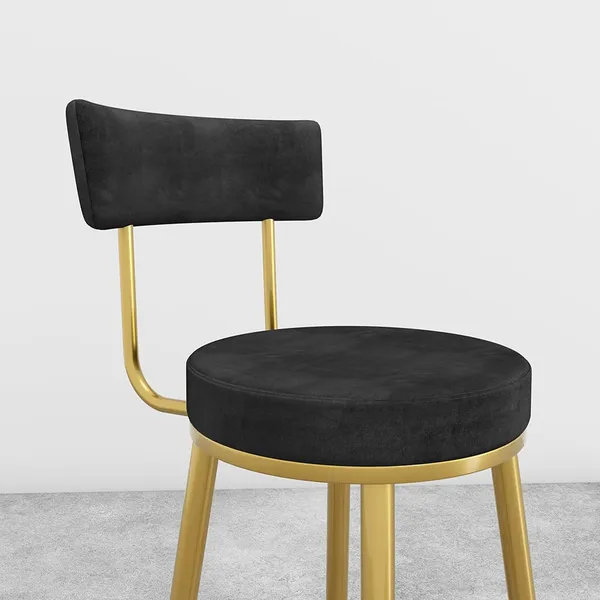 Affordable_Luxury_Modern_Velvet_Bar_Stools_With_Upholstery_Black_Set_of_2