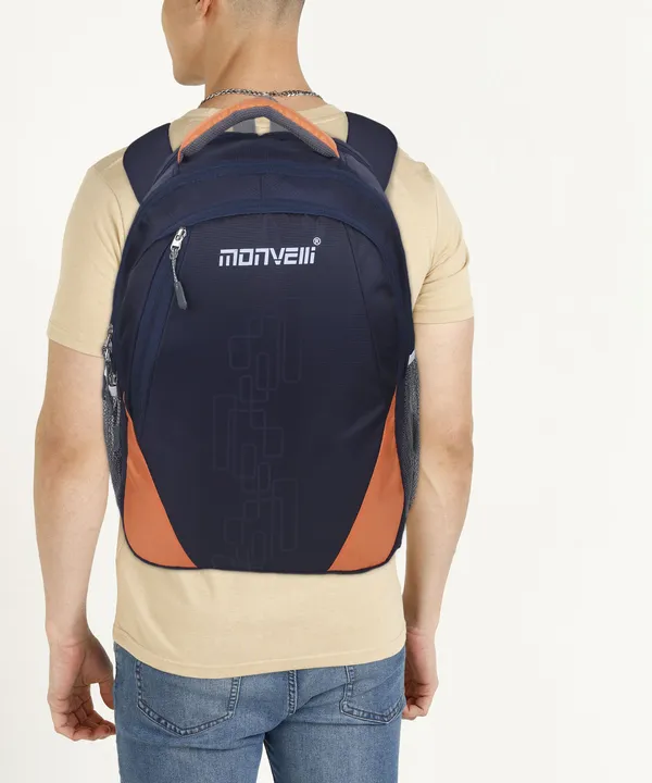 Navy_Blue_And_Orange_Polyester_Backpack_For_Men_And_Women