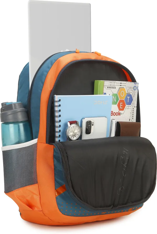 Blue_And_Orange_Pu_Backpack_For_Men_And_Women