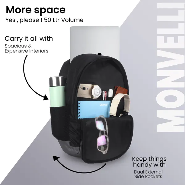 Black_And_Grey_Polyester_Backpack_For_Men_And_Women
