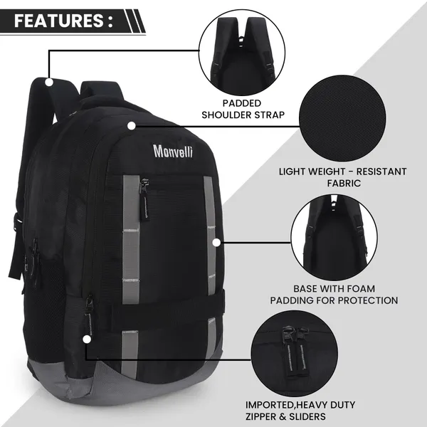 Black_And_Grey_Polyester_Backpack_For_Men_And_Women