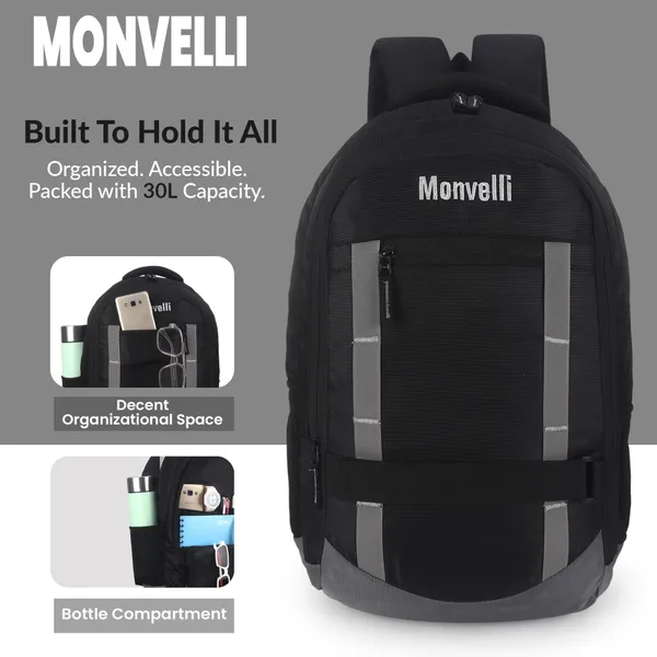 Black_And_Grey_Polyester_Backpack_For_Men_And_Women