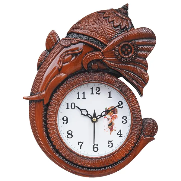 Advikcraft_Designer_Ganesha_Wall_Clock_Handcrafted_Polyresin_Analog_Clock_For_Home_Pooja_Room_Decor_28_X_23_Cm_Antique_Bronze_Finish_Brown