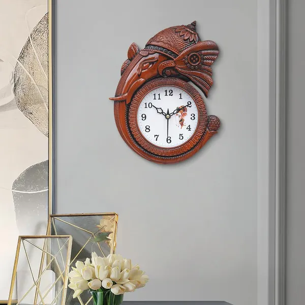 Advikcraft_Designer_Ganesha_Wall_Clock_Handcrafted_Polyresin_Analog_Clock_For_Home_Pooja_Room_Decor_28_X_23_Cm_Antique_Bronze_Finish_Brown