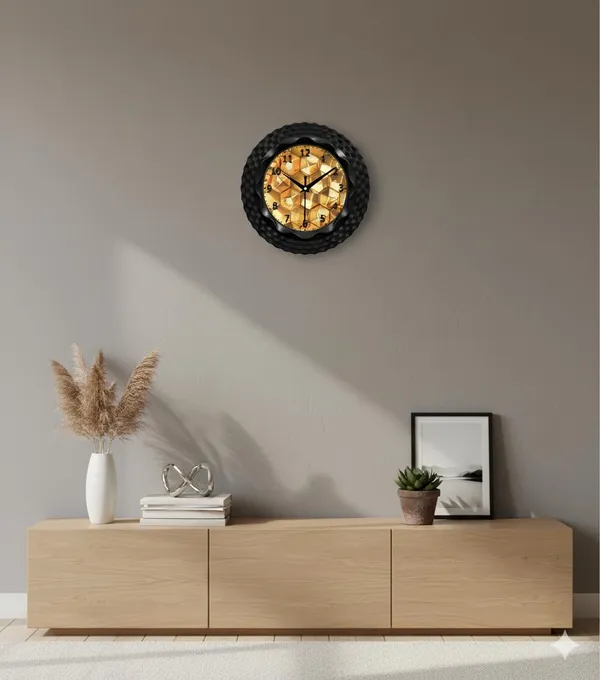 Advikcraft_9_Inch_Islamic_Black_Gold_Designer_Wall_Clock_Silent_Quartz_Movement_Spiritual_Home_Office_Wall_Decor