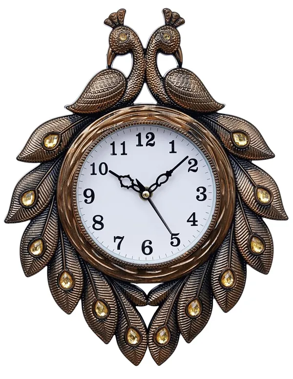 Decorative_Wall_Clock_With_Peacock_Design_Premium_Bronze_Finish_Elegant_Vintage_Wall_Decor_Analog_Clock_12_X_9_5_Inches