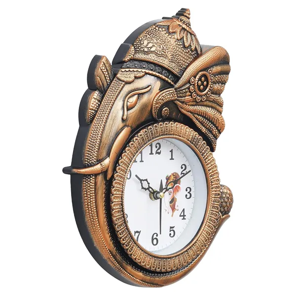 Decorative_Ganesha_Wall_Clock_Copper_Finish_Elephant_Design_Analog_Display_Traditional_Indian_Theme