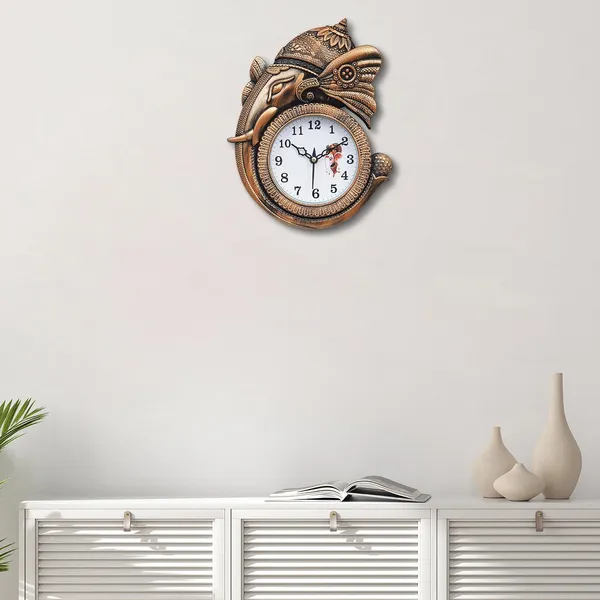 Decorative_Ganesha_Wall_Clock_Copper_Finish_Elephant_Design_Analog_Display_Traditional_Indian_Theme