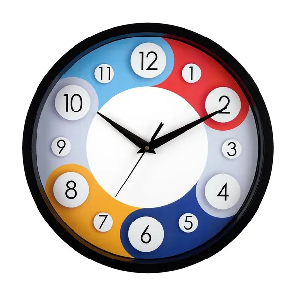 10_Inch_Wall_Clock_For_Home_Bedroom_Living_Room_Office_Not_A_Silent_Ticking_Round_Plastic_Analog_Clock_With_Glass_Cover_Black_Frame_Oc_081