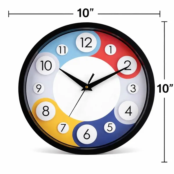 10_Inch_Wall_Clock_For_Home_Bedroom_Living_Room_Office_Not_A_Silent_Ticking_Round_Plastic_Analog_Clock_With_Glass_Cover_Black_Frame_Oc_081