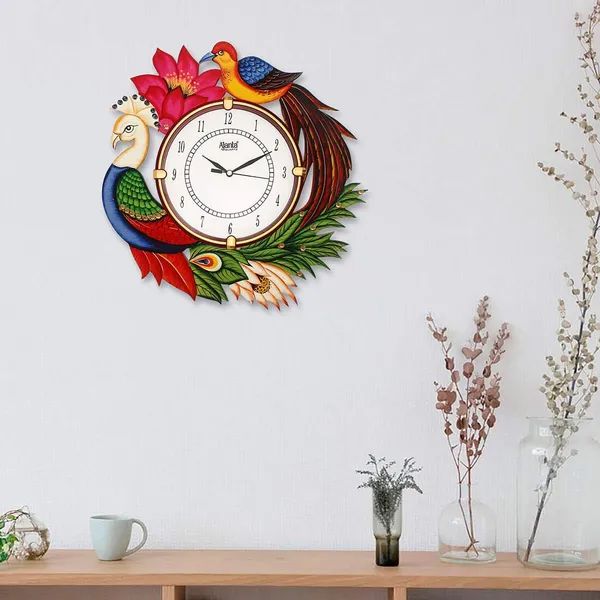 Decorative_Wall_Clock_Multicolour_Traditional_Indian_Design_Battery_Operated_Silent_Movement_Home_Temple_Office_Wall_Hanging_33_X_33_Cm