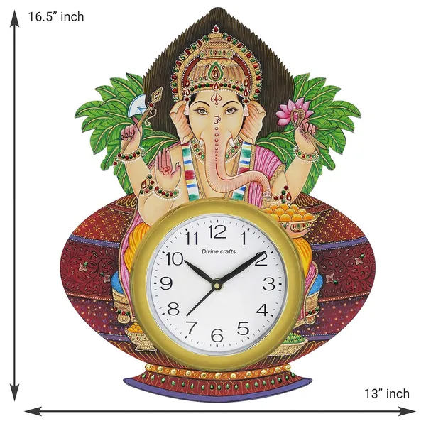Ganesh_Ji_Decorative_Wall_Clock_Handcrafted_Wooden_Wall_Clock_With_Lord_Ganesha_Design_Traditional_Analog_Clock_For_Home_Living_Room_Office_Wall_Decor_16_5_X_13_Inch
