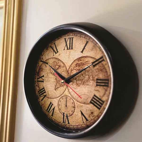 Wall_Clock_12_Inch_Silent_Non_Ticking_Quartz_Roman_Numeral_Antique_Design_Decorative_Round_Wall_Clock_For_Living_Room_Bedroom_Office_Home_Decor_Vintage_World_Map_Wall_Clock
