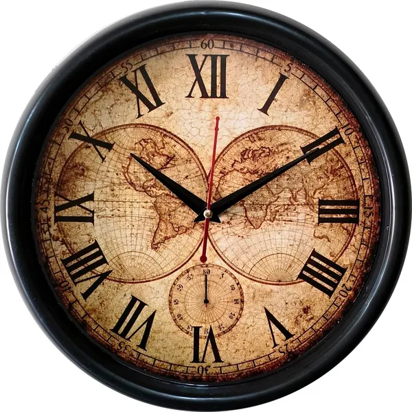 Wall_Clock_12_Inch_Silent_Non_Ticking_Quartz_Roman_Numeral_Antique_Design_Decorative_Round_Wall_Clock_For_Living_Room_Bedroom_Office_Home_Decor_Vintage_World_Map_Wall_Clock