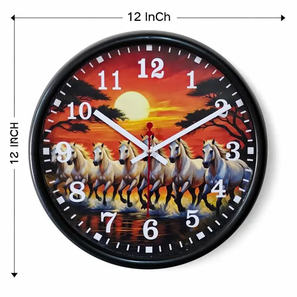 Wall_Clock_12_Inch_Silent_Non_Ticking_Quartz_Roman_Numeral_Antique_Design_Decorative_Round_Wall_Clock_For_Living_Room_Bedroom_Office_Home_Decor_Running_Horses_Wall_Clock