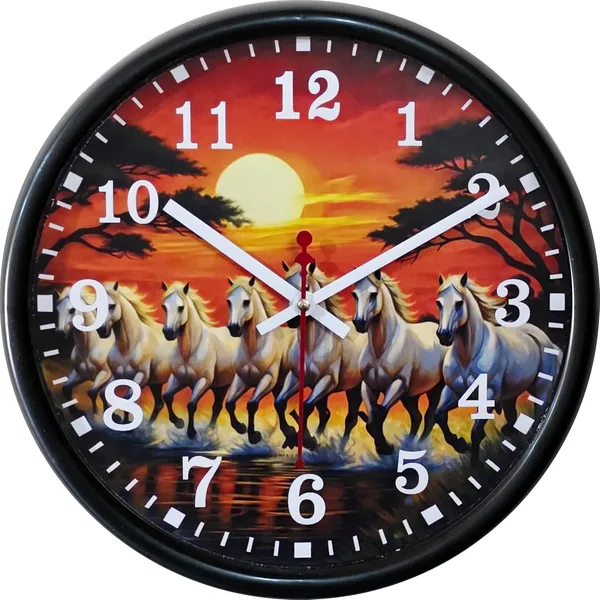 Wall_Clock_12_Inch_Silent_Non_Ticking_Quartz_Roman_Numeral_Antique_Design_Decorative_Round_Wall_Clock_For_Living_Room_Bedroom_Office_Home_Decor_Running_Horses_Wall_Clock