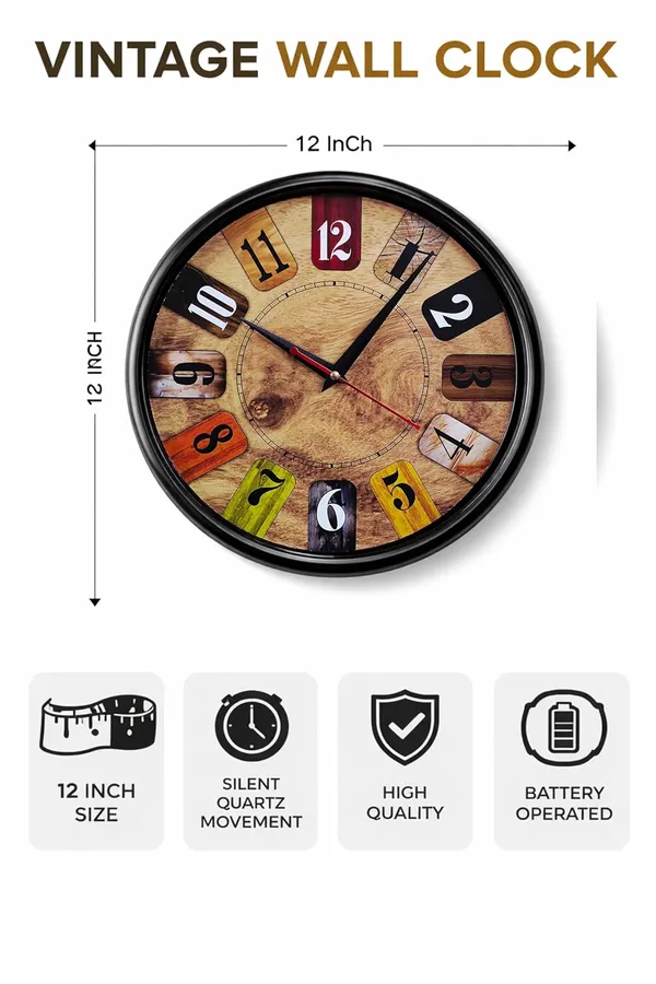Wall_Clock_12_Inch_Silent_Non_Ticking_Quartz_Roman_Numeral_Antique_Design_Decorative_Round_Wall_Clock_For_Living_Room_Bedroom_Office_Home_Decor_Vintage_Wooden_Style_Wall_Clock