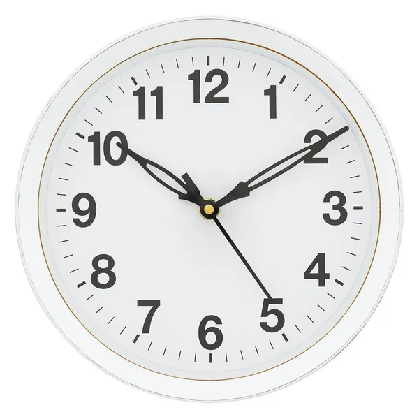 Antique_Plastic_Wall_Clock_For_Home_And_Office_Decor_Office_Wall_Clocks_Wall_Clock_For_Living_Room_Noiseless_8_Inches_White