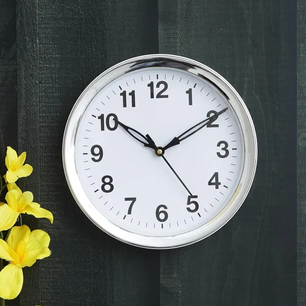 Antique_Plastic_Wall_Clock_For_Home_And_Office_Decor_Office_Wall_Clocks_Wall_Clock_For_Living_Room_Noiseless_8_Inches_White