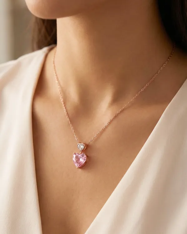 Dulex_Heart_Diamond_Chain_For_Women|_SILVER_925