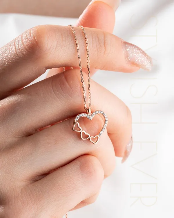 Miniature_Heart_Chain_For_Women|_SILVER_925