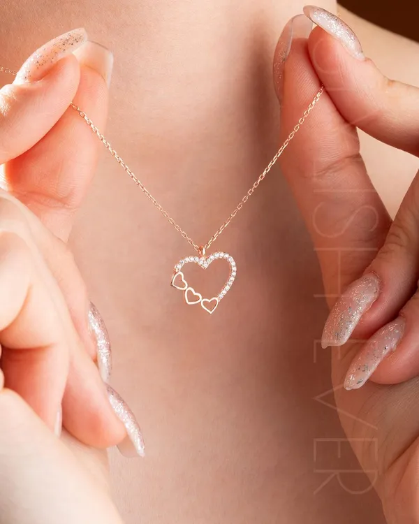 Miniature_Heart_Chain_For_Women|_SILVER_925