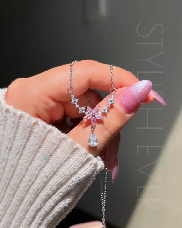 Lily_Flower_Chain_For_Women|_SILVER_925