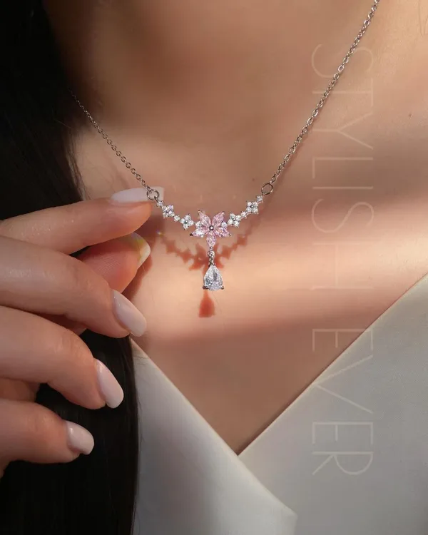 Lily_Flower_Chain_For_Women|_SILVER_925
