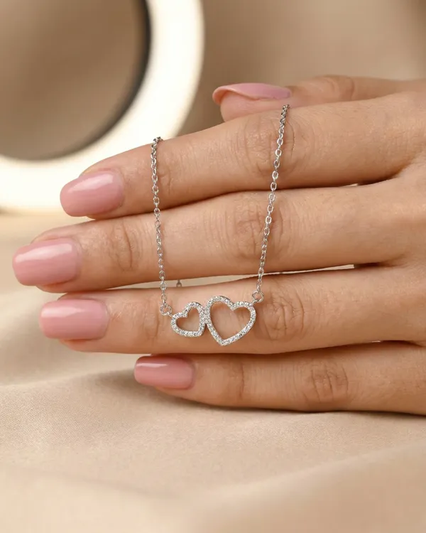 COUPLE_HEART_NECKLACE_|_ORIGINAL_SILVER_925