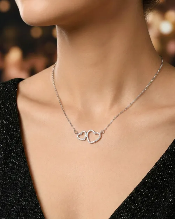 COUPLE_HEART_NECKLACE_|_ORIGINAL_SILVER_925