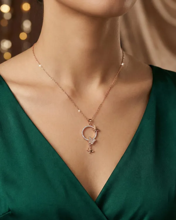 Floral_Butterfly_Chain_For_Women|_SILVER_925