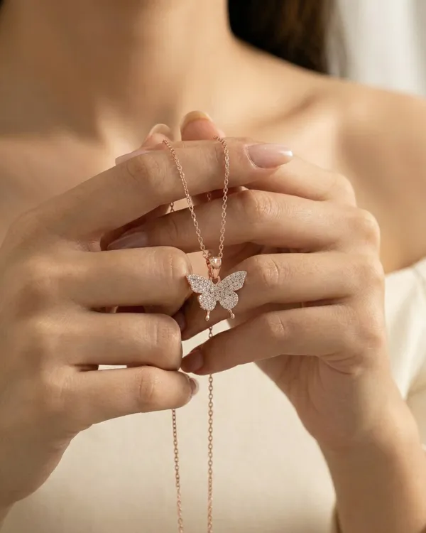 Butterfly_Diamond_Chain_For_Women|_SILVER_925