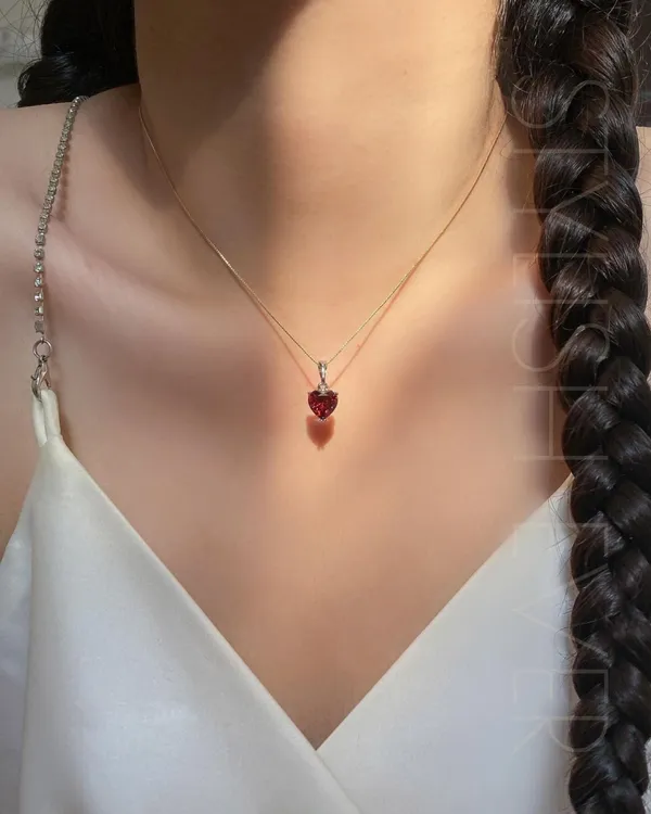 Red_Heart_Diamond_Chain_For_Women|_SILVER_925