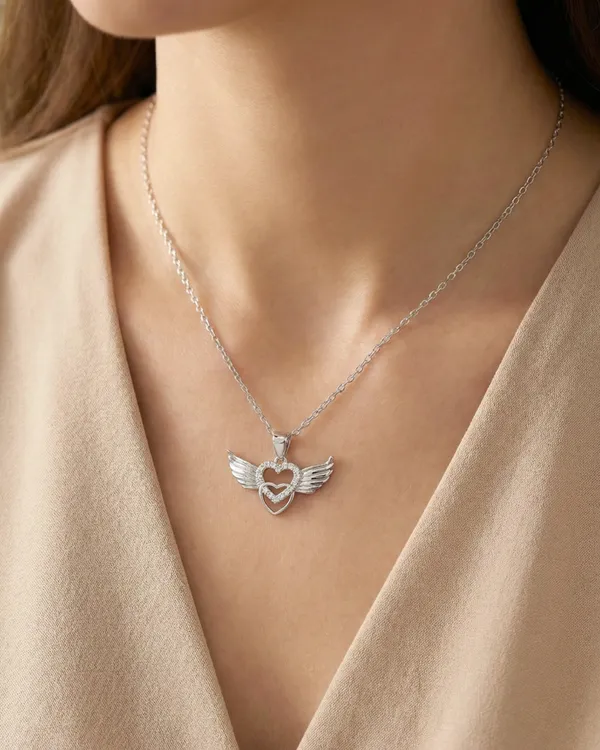 Angel_Wing_Heart_Chain_For_Women|_SILVER_925