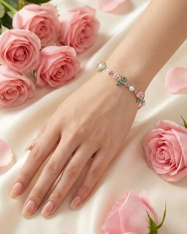 Floral_Rose_Bracelet_For_Women|_SILVER_925