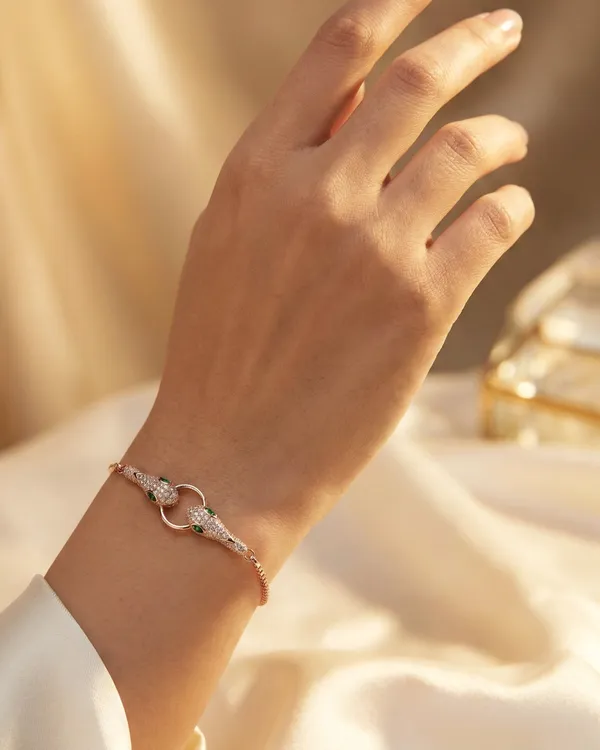 Emerald_Gaze_Snake_Bracelet_For_Women|_SILVER_925