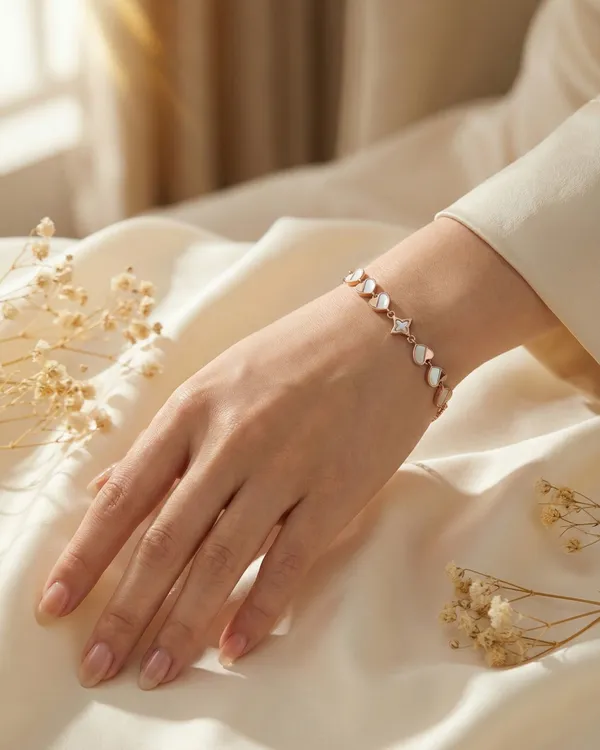 Lustrous_Motify_Heart_Bracelet_For_Women|_SILVER_925