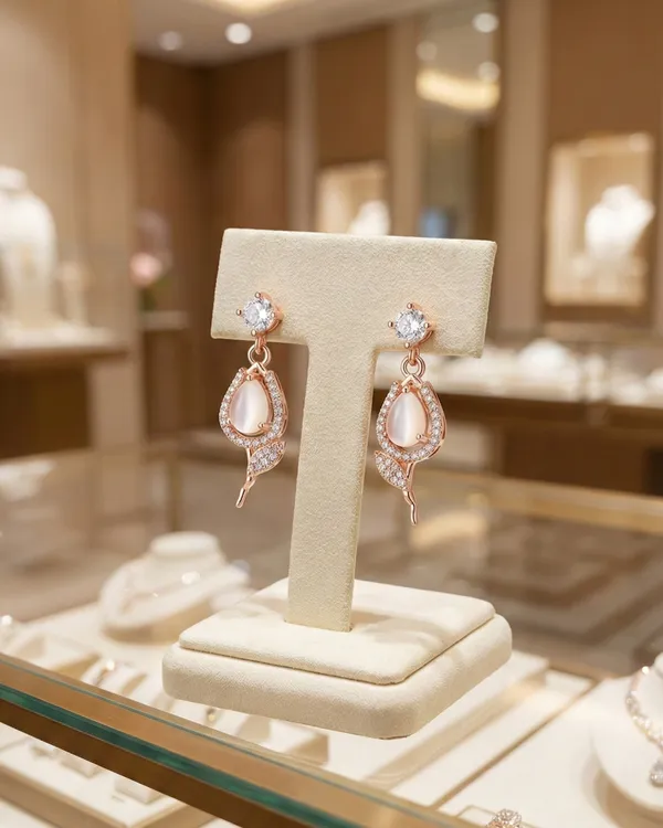 Moonlit_Rose_Earring_For_Women|_SILVER_925