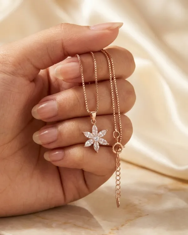 Anemone_Floral_Chain_For_Women_|_SILVER_925