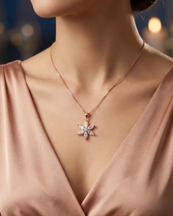 Anemone_Floral_Chain_For_Women_|_SILVER_925